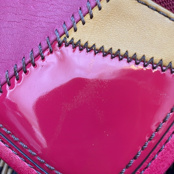 Vintage Y2K COACH Lila Patchwork PINK multicolor Clutch wallet pouch 12800 - Picture 12 of 12